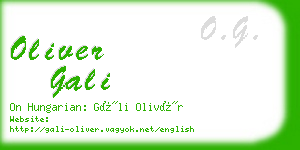 oliver gali business card